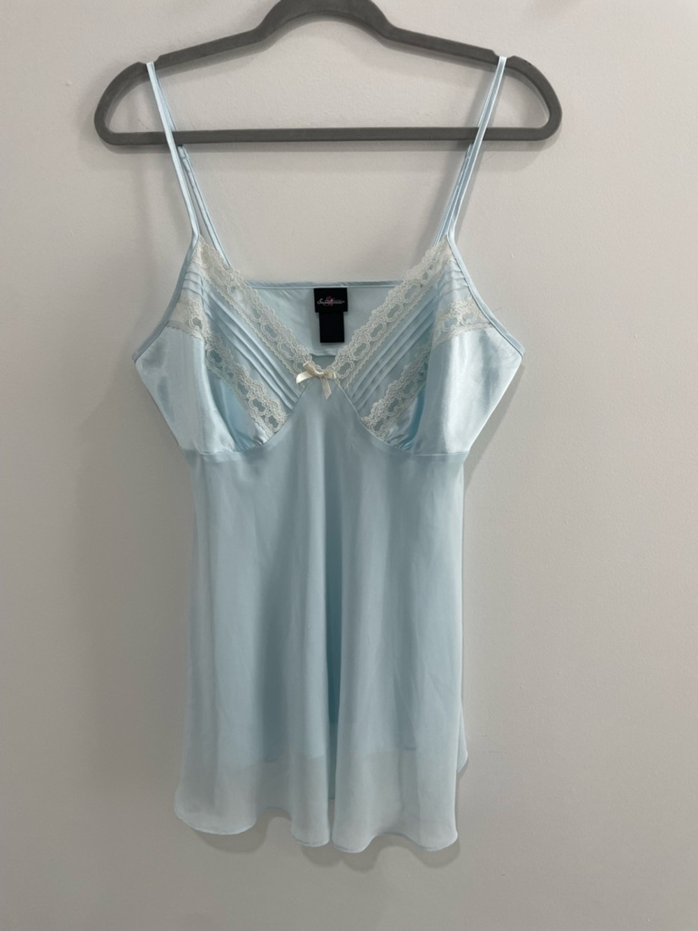 Secret Treasures Light Blue Lace Camisole with Black Tag